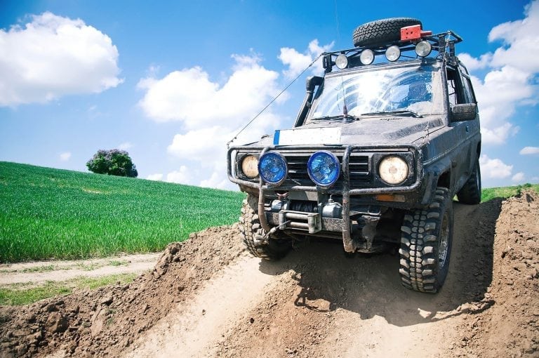 4x4 Offroad through muddy field